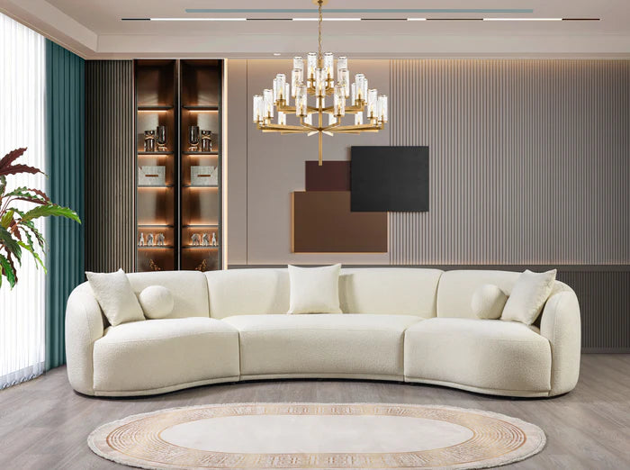Bonita Boucle Curved Sectional
