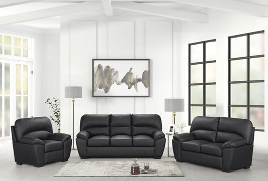 Tiffany Black - 2PC or 3PC Living Room Set