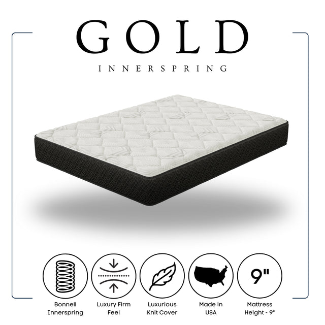GOLD - 9" Inner Spring - Twin, Full, Queen, King