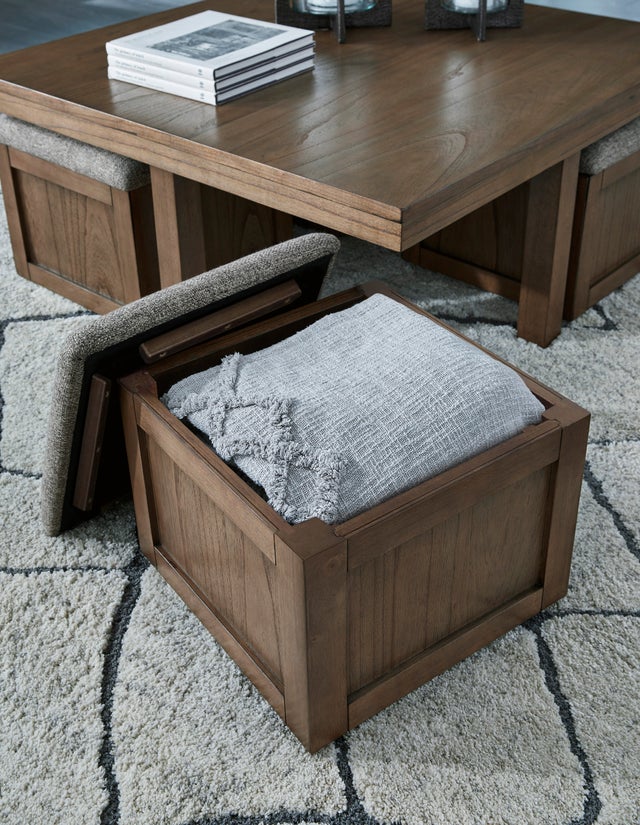 Ashley T738-20 Cocktail Table w/Stools