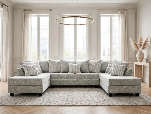 411 Gray - Double Chaise Sectional