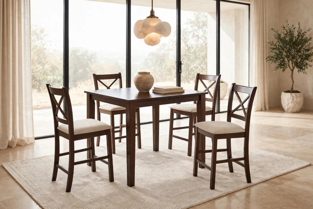 Tahoe - Beige - Pub Table + 4 Chairs