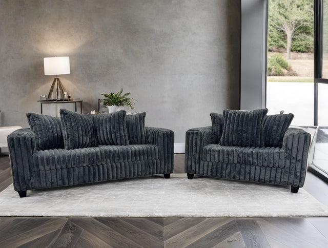 510 Charcoal - Sofa & Loveseat Set