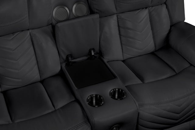 ACE26 Black Reclining Sectional **NEW ARRIVAL**