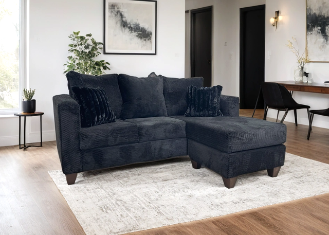 100-Black - Reversible Sectional