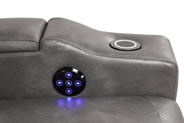 TOPGUN2 Dark Gray - Power Recliner (Bluetooth Speaker + Led Light) **NEW ARRIVAL**