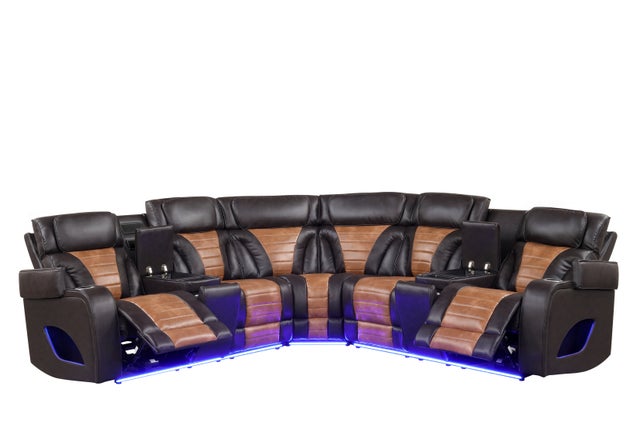 IBIZA POWER/POWER Brown Reclining Sectional