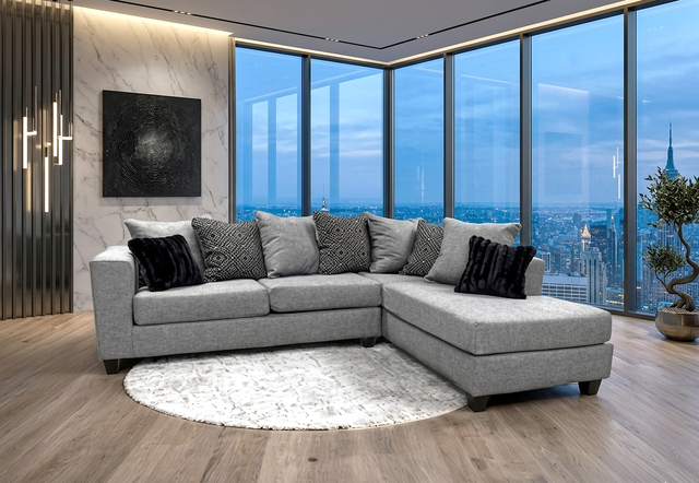 110 - Gunmetal Sectional **ON SALE**