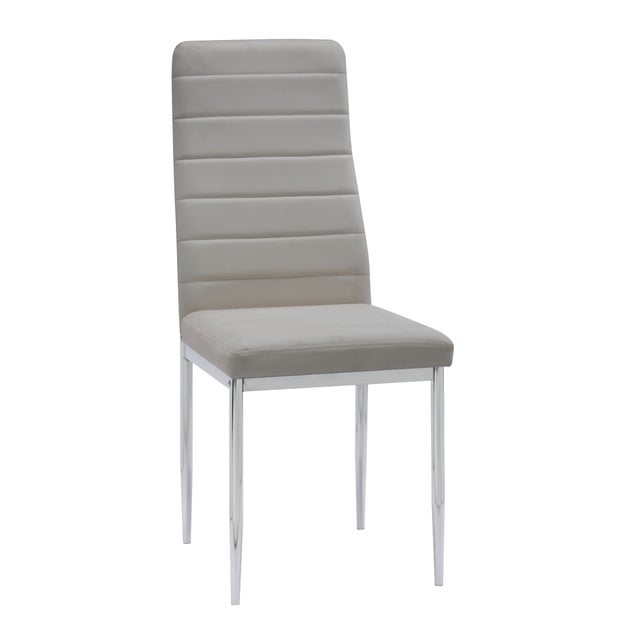 D107 - Gray - Glass Table + 4 Chairs