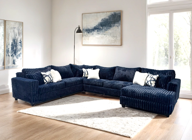 9900 Oversized Sectional (Blue)