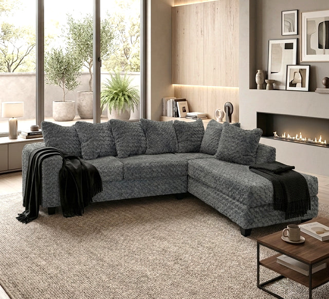 610 Sectional (Charcoal) **NEW ARRIVAL**