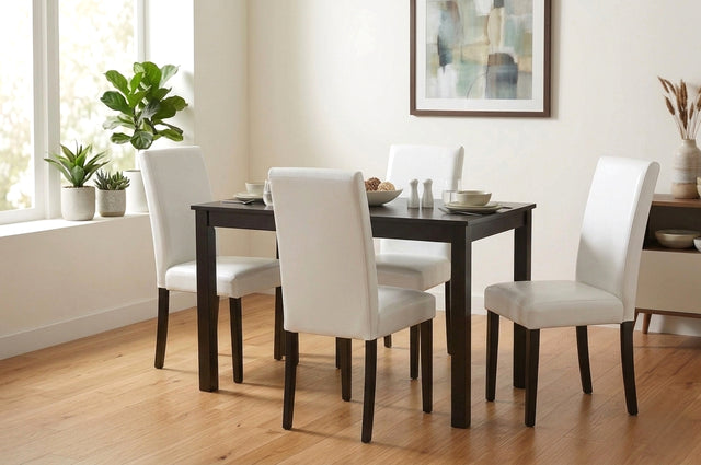D700 White - Table + 4 Chairs **NEW ARRIVAL**