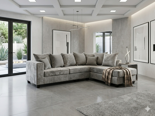 110 - Hudson Gray Sectional **NEW ARRIVAL** **ON SALE**