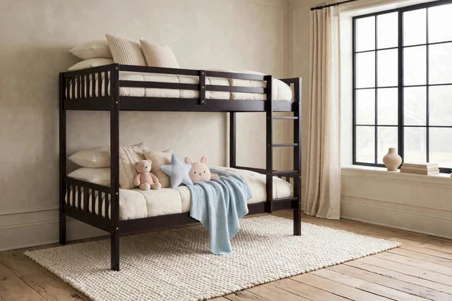 B4011 - Twin/Twin Bunk Bed (Espresso) **NEW ARRIVAL**
