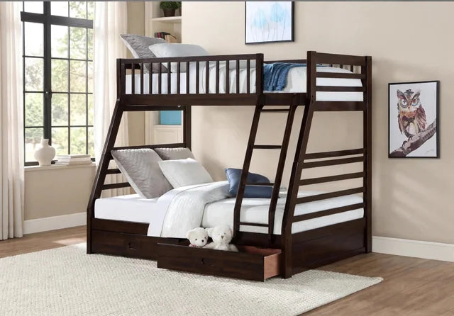 ISAAC - TWIN/FULL Bunk Bed w/ 2 Drawers **NEW ARRIVAL**