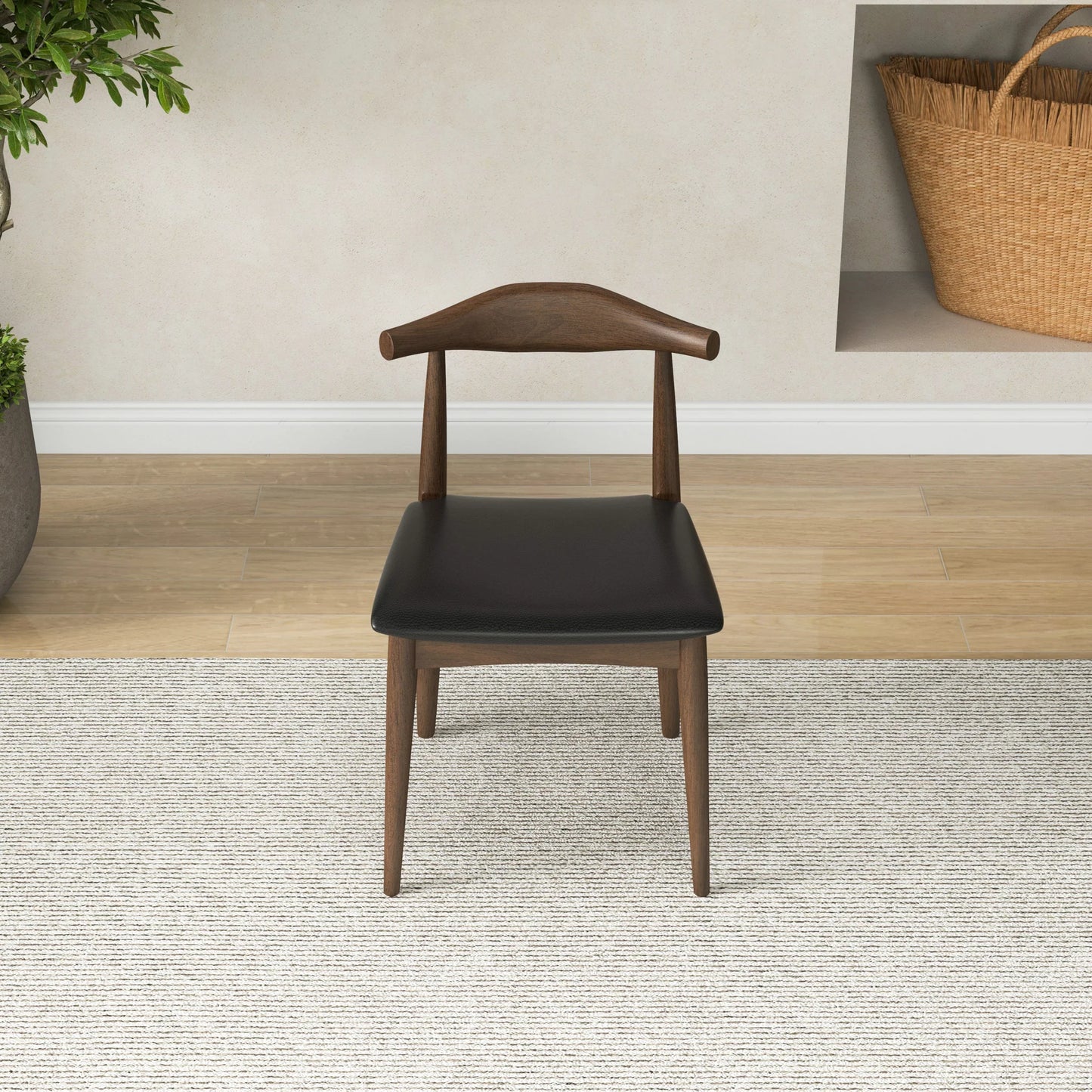 Juliet Dining Chair (Black Leather)