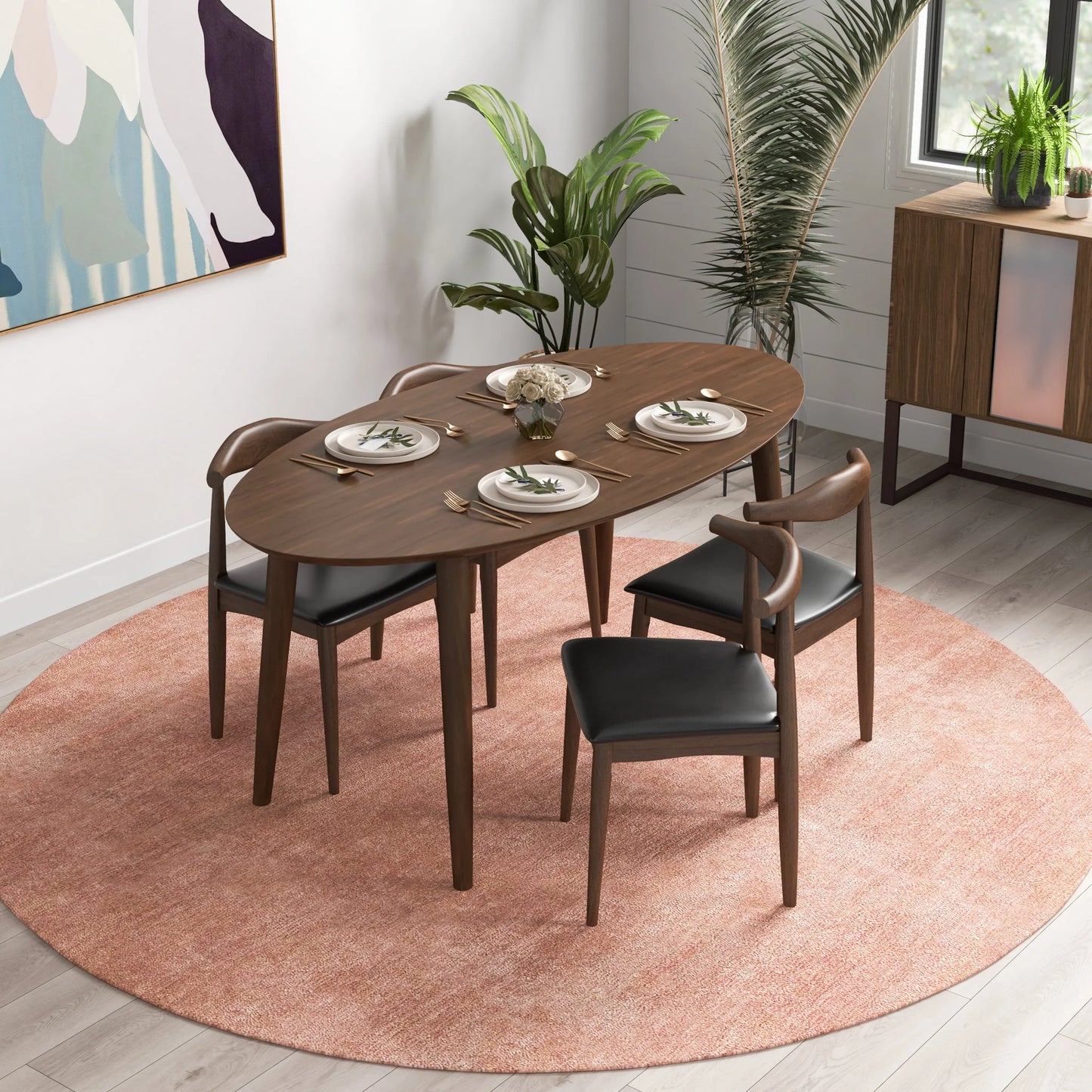 Juliet Dining Chair (Black Leather)