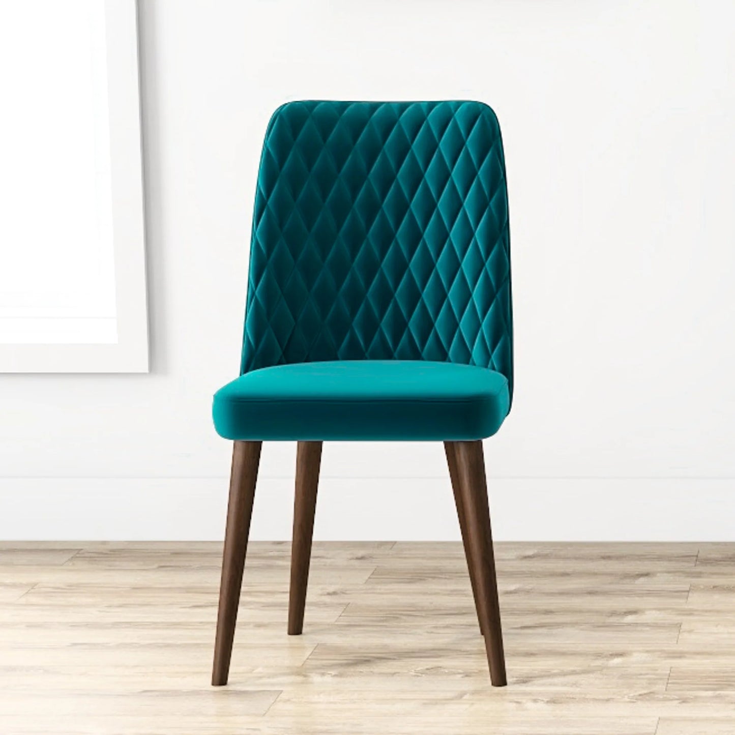 Evette Mid Century Modern Teal Dining Chair