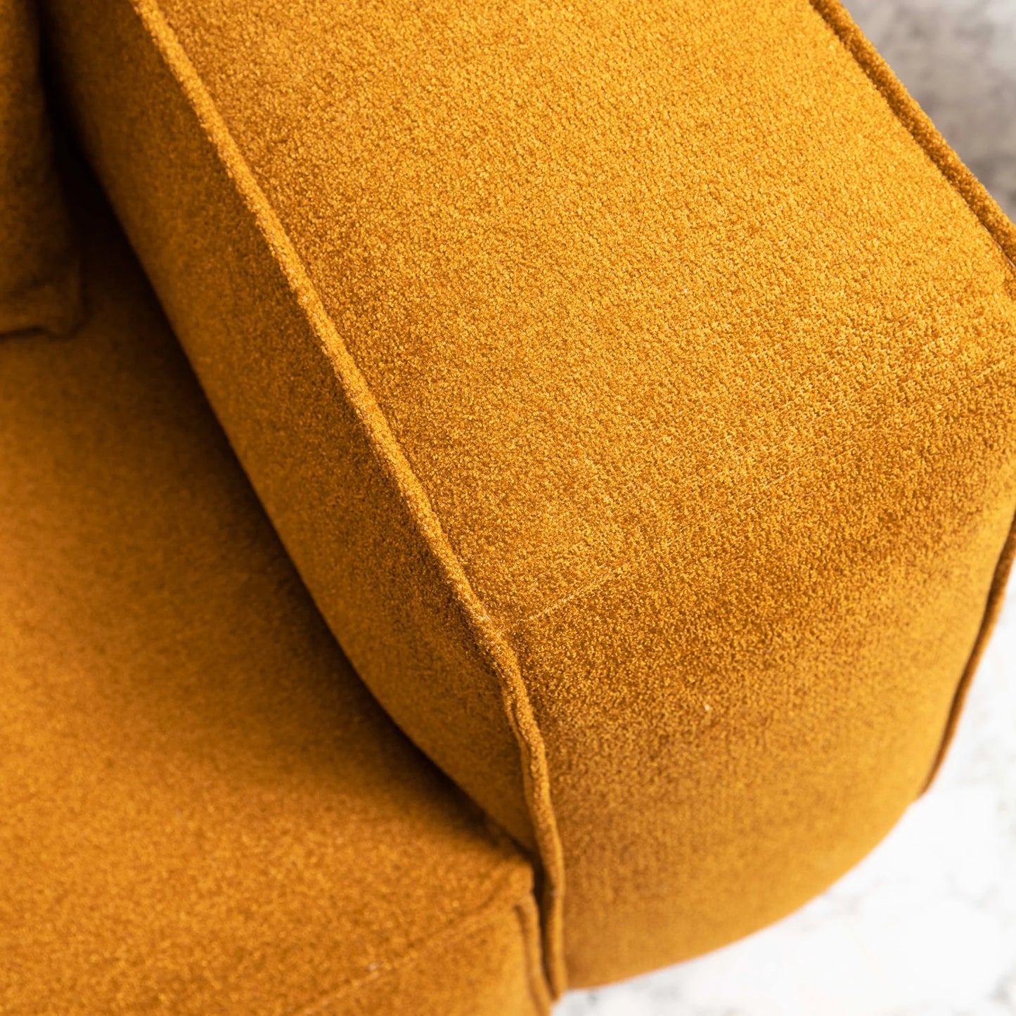 Barcelona Modern Boucle Sofa (Dark Yellow)
