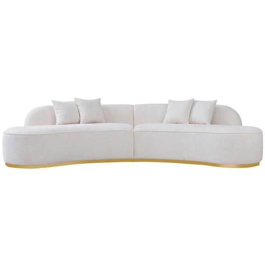 Otto Sofa Ivory Curvy Boucle