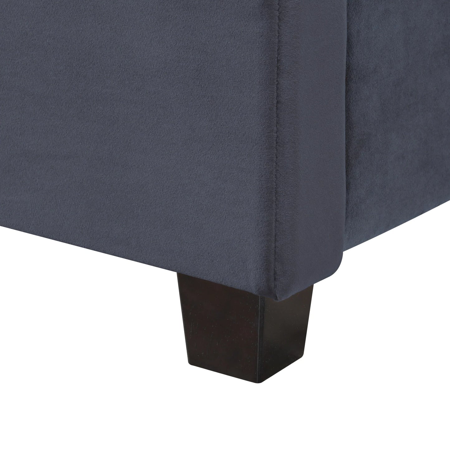 Eldridge Platform Bed - Gray Velvet