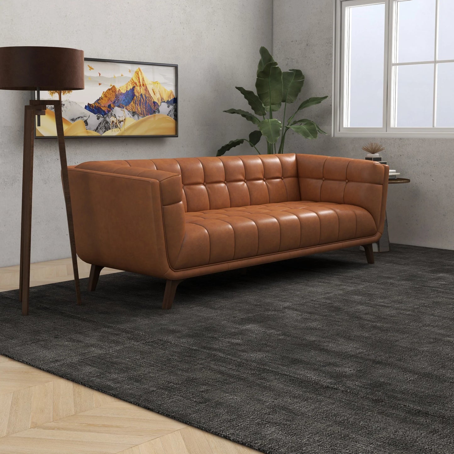 Kano Leather Sofa (84" - Cognac)