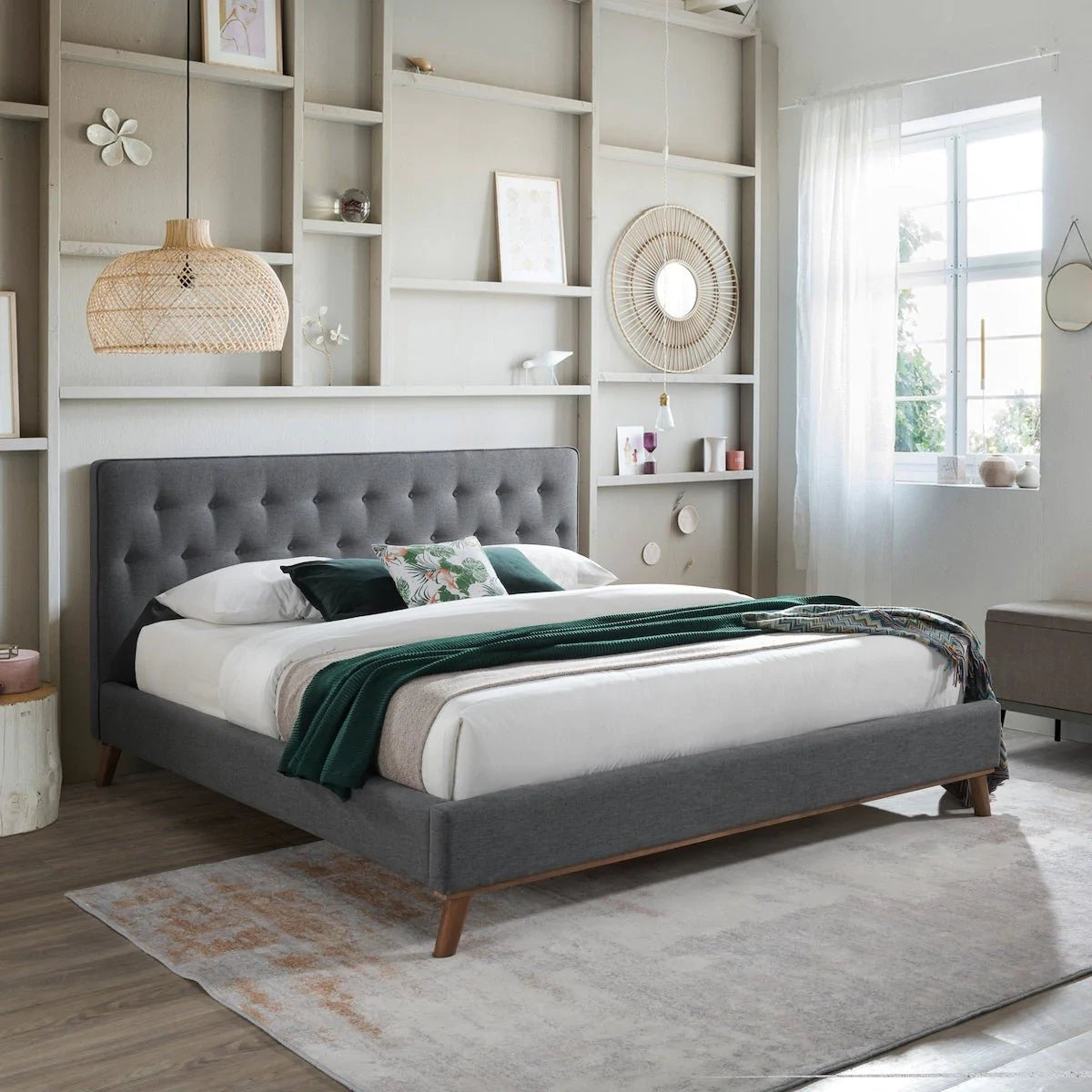 Ashton Bed - Dark Gray