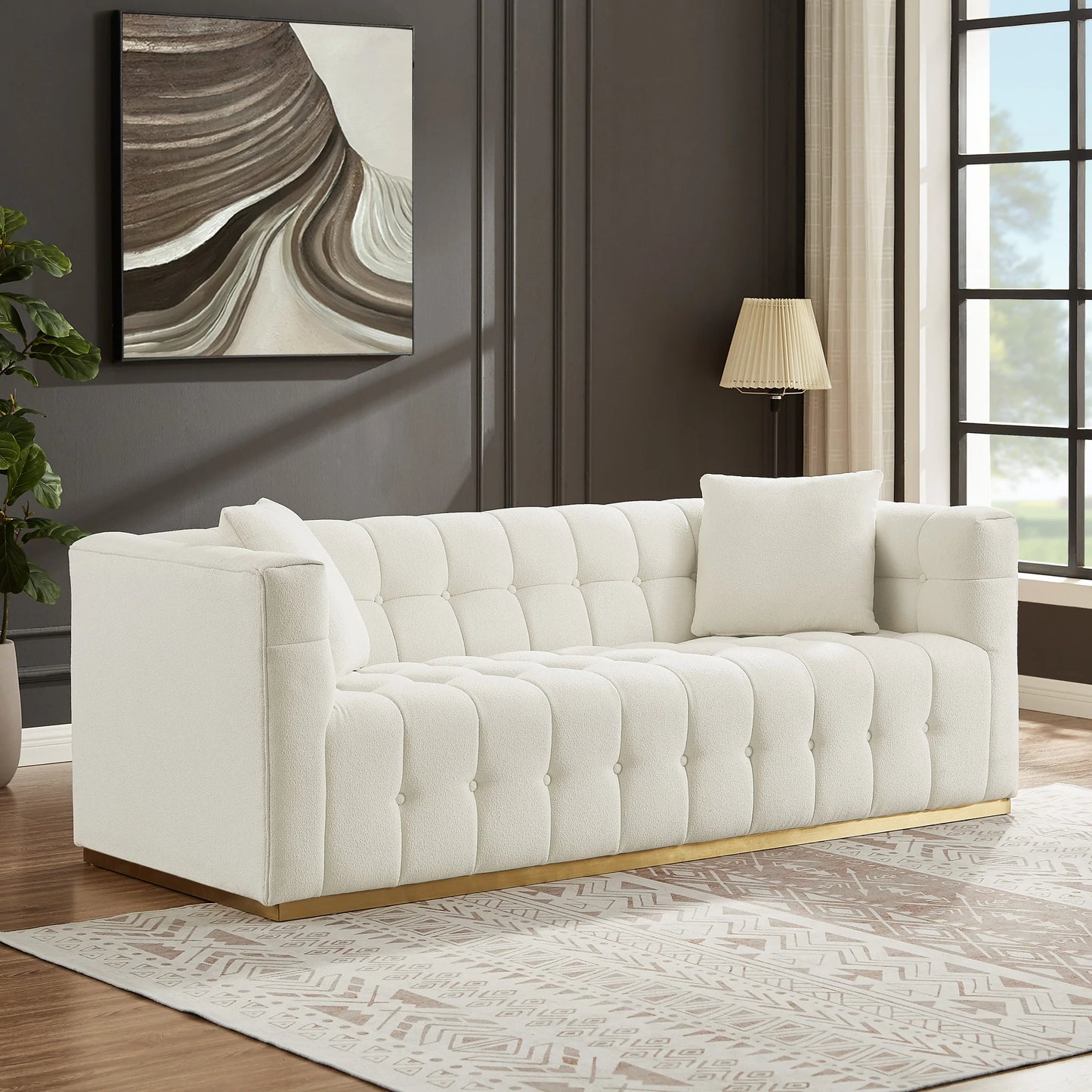 Jedda Sofa Beige Boucle