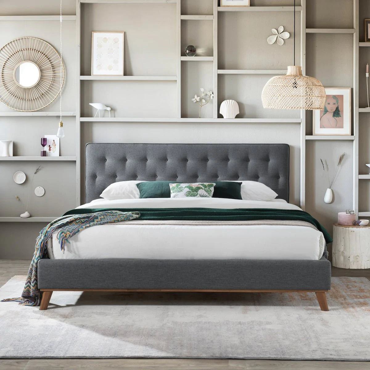 Ashton Bed - Dark Gray