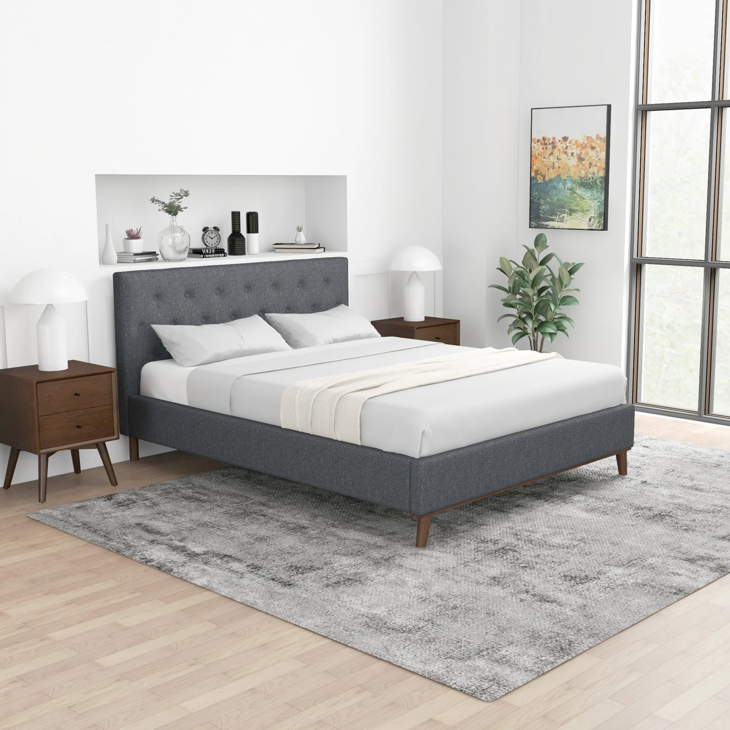 Ashton Bed - Dark Gray