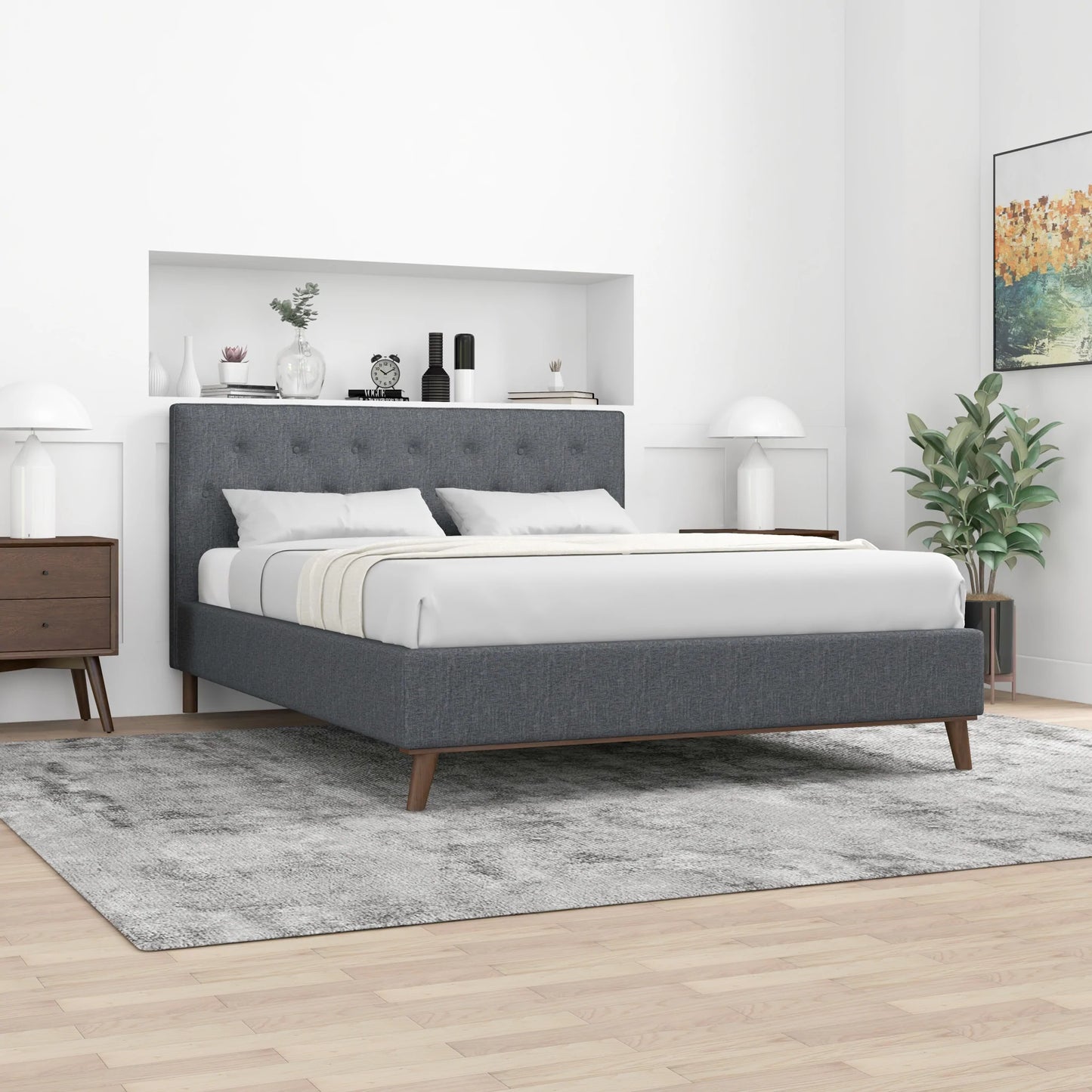 Ashton Bed - Dark Gray