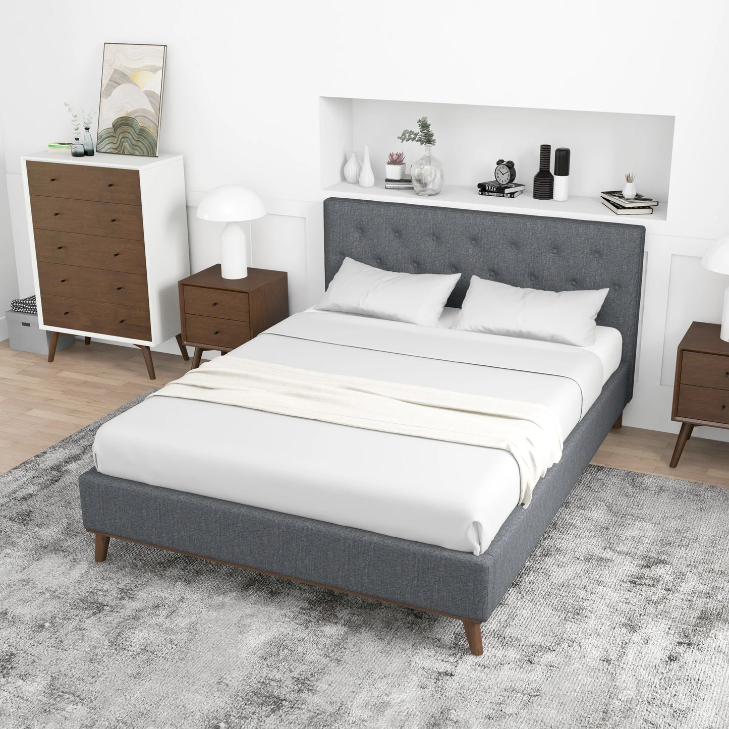 Ashton Bed - Dark Gray