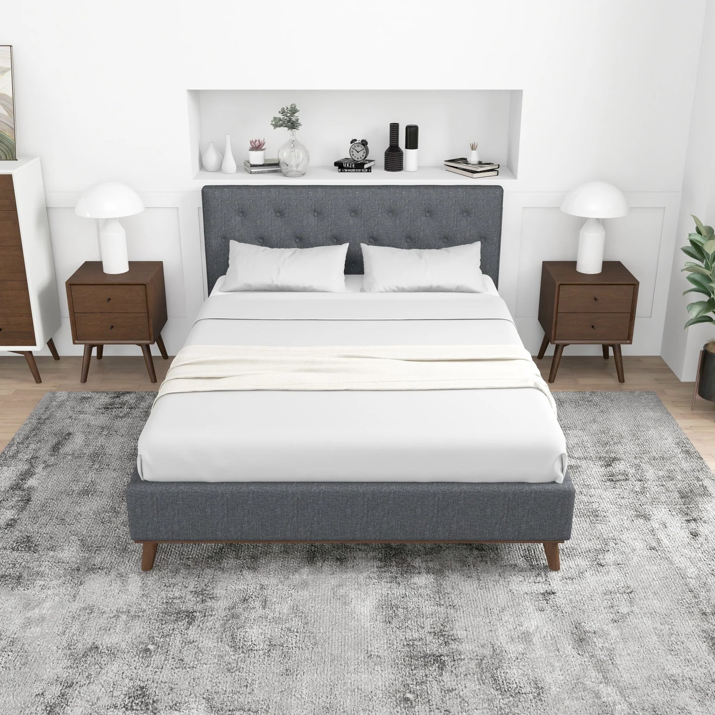 Ashton Bed - Dark Gray