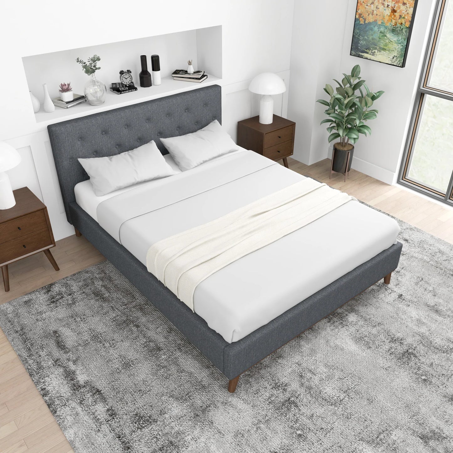 Ashton Bed - Dark Gray