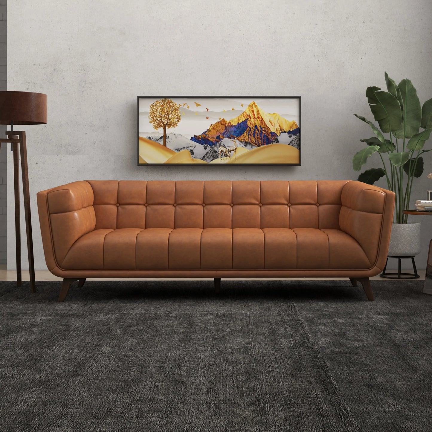 Kano Leather Sofa (84" - Cognac)