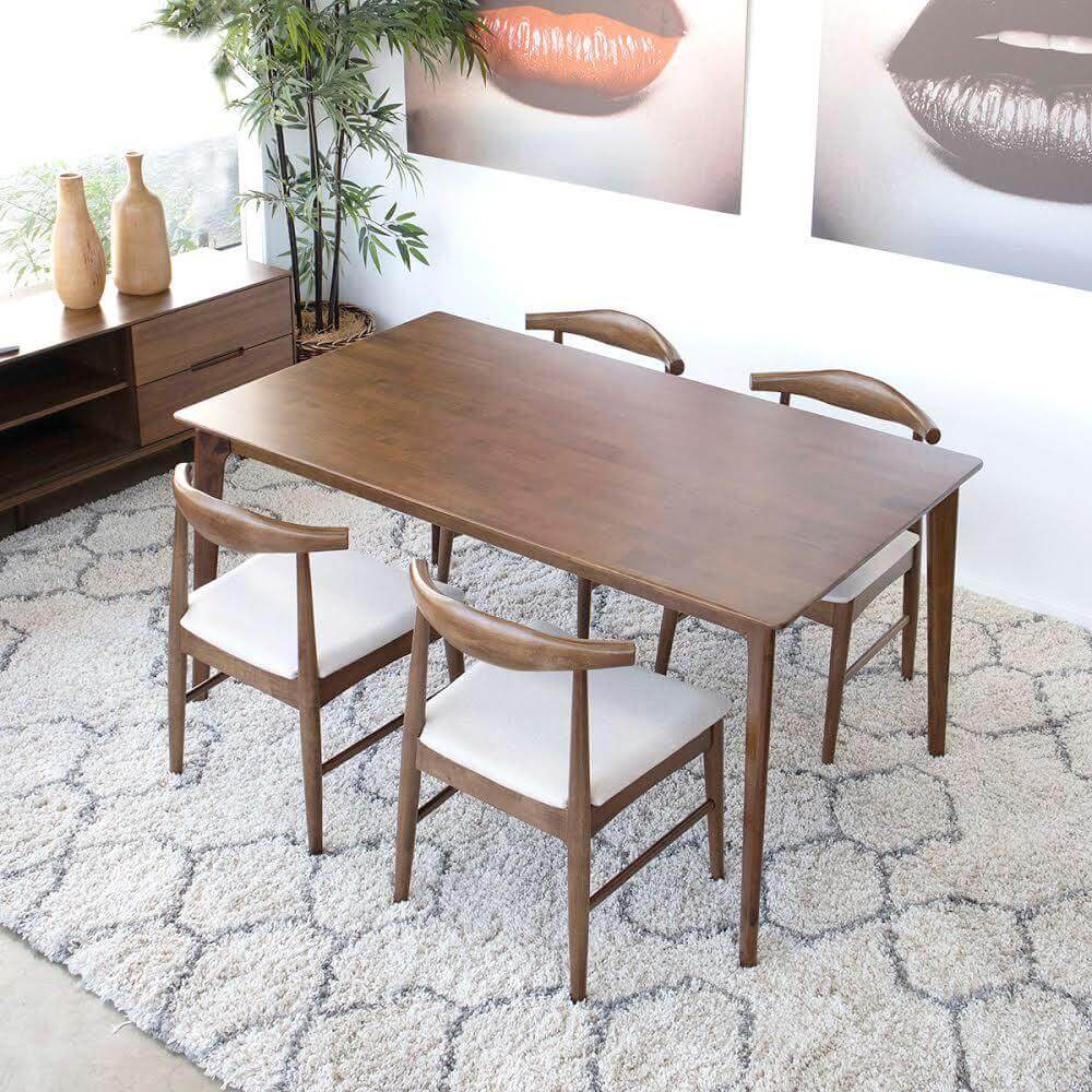 Abbott Dining set with 4 Winston Beige Chairs (Large)