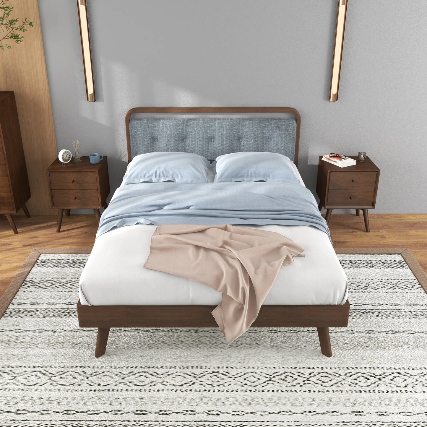Modern Divani Wood Platform Bed