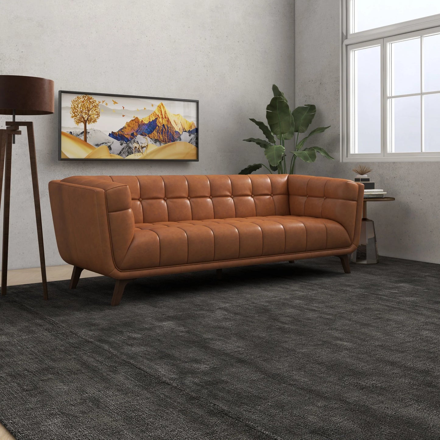 Kano Leather Sofa (84" - Cognac)