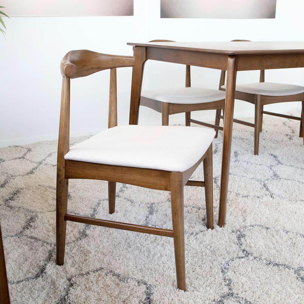 Abbott Dining set with 4 Winston Beige Chairs (Large)