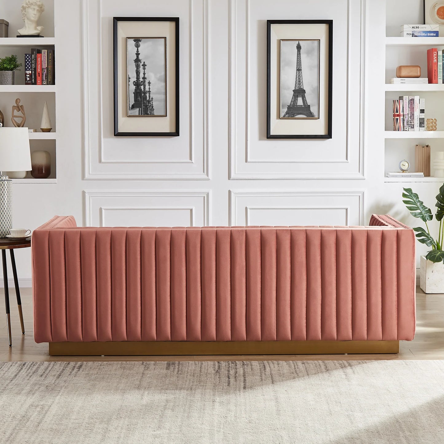 Atlanta Sofa (Coral Velvet)