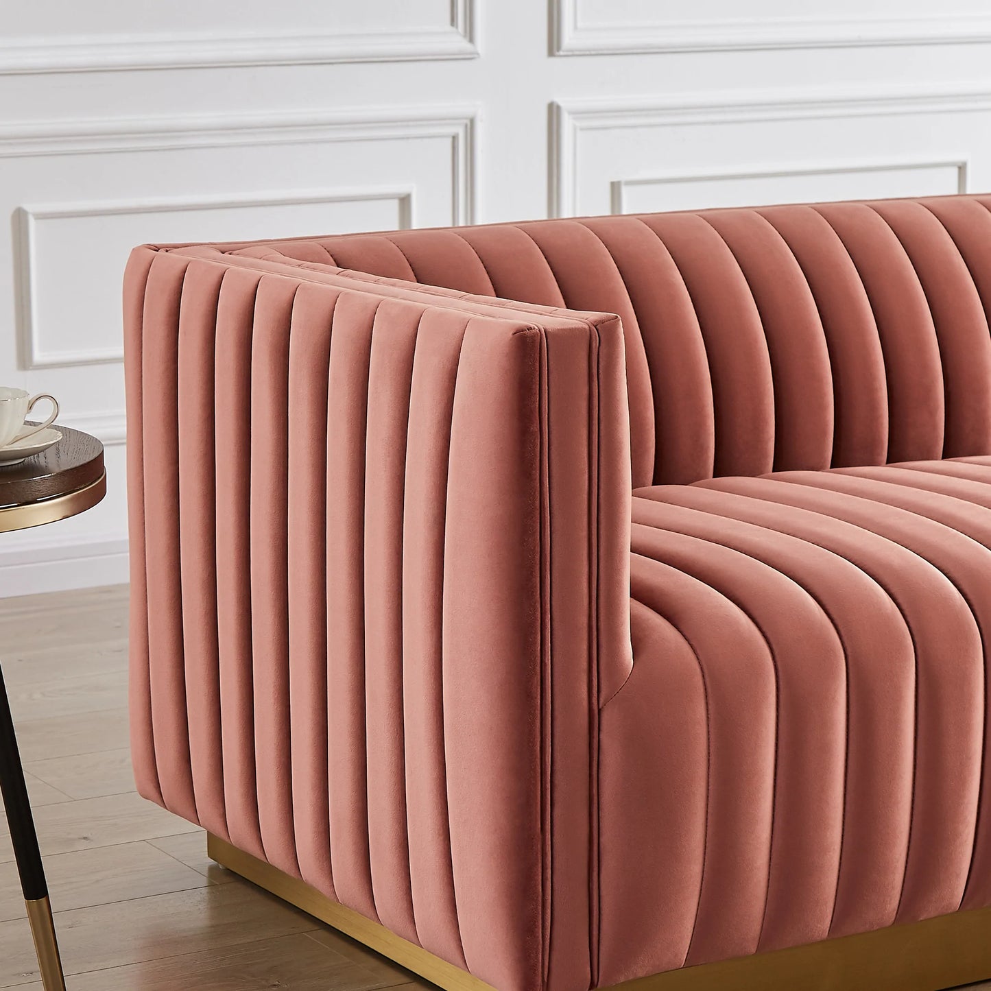 Atlanta Sofa (Coral Velvet)