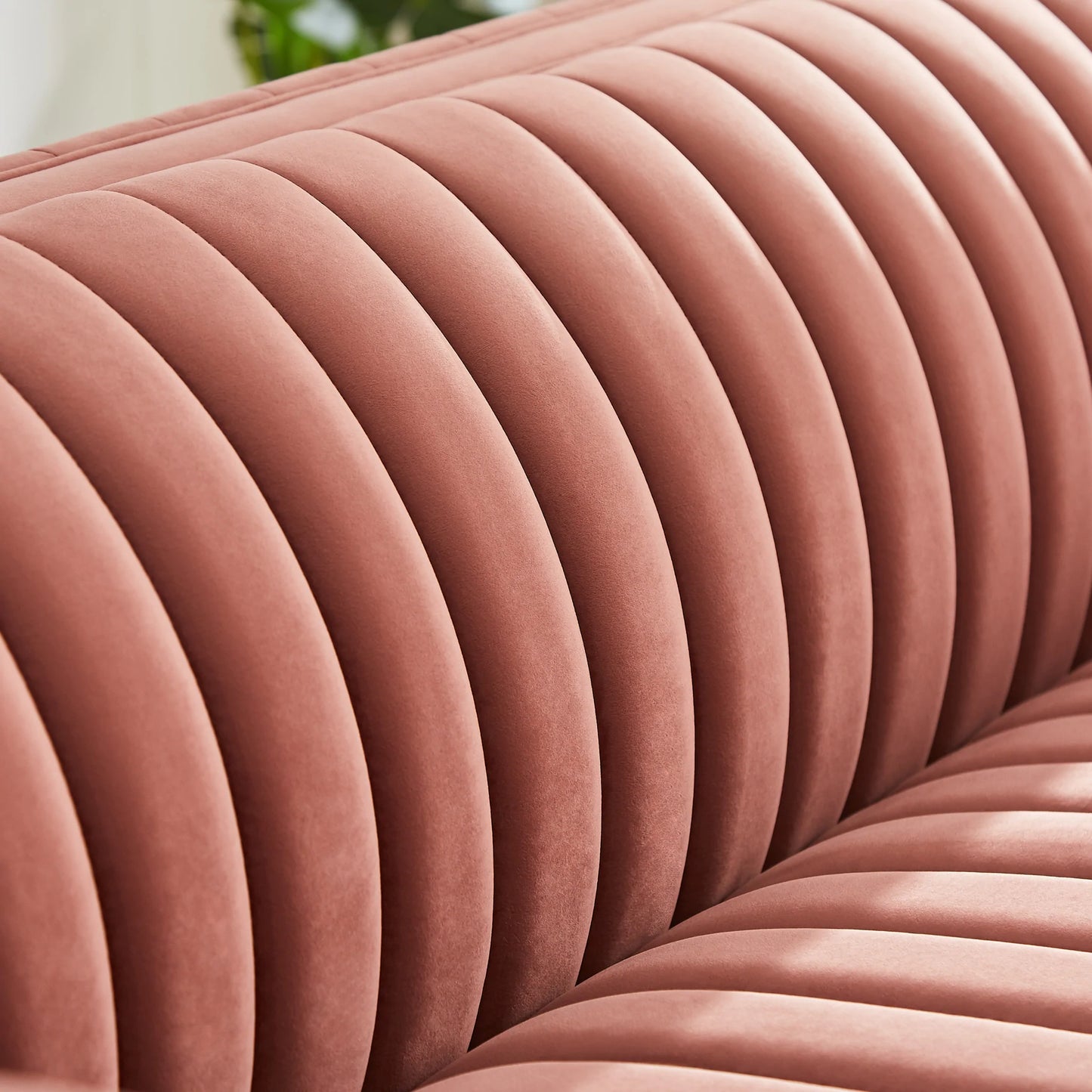 Atlanta Sofa (Coral Velvet)