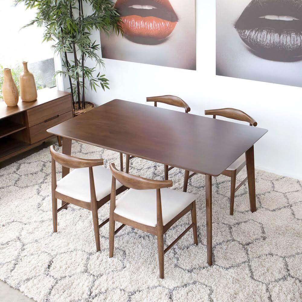 Abbott Dining set with 4 Winston Beige Chairs (Large)