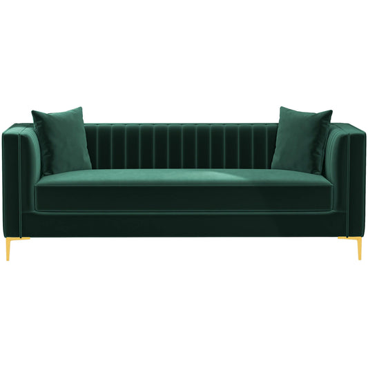 Kendra Sofa 84" (Green Velvet)