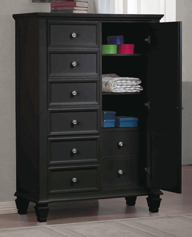 Sandy Beach Storage Bedroom Set With Sleigh Headboard - 201329