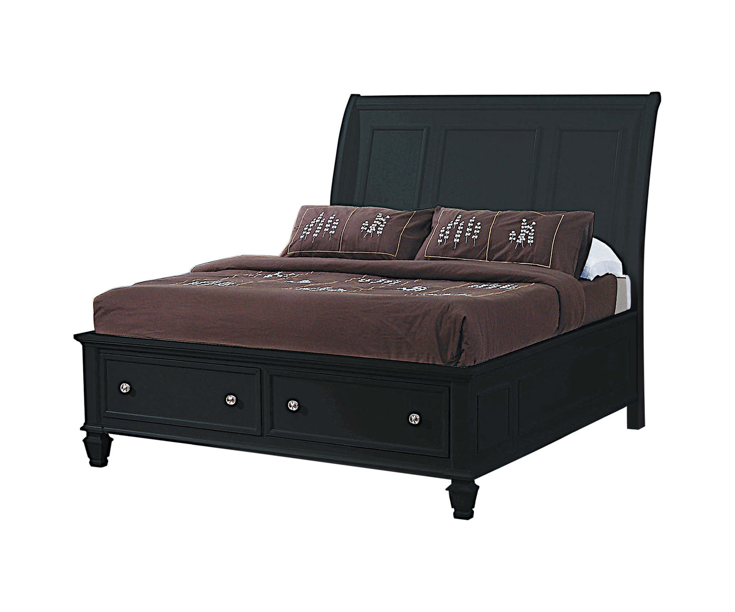Sandy Beach Storage Bedroom Set With Sleigh Headboard - 201329