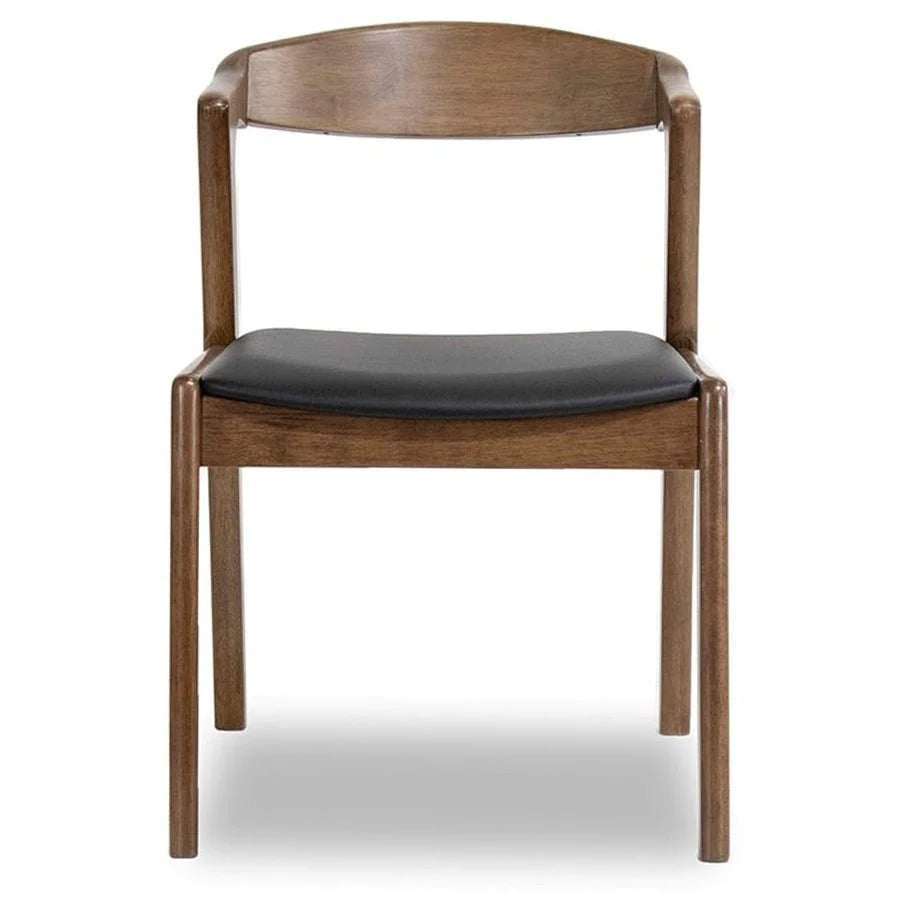 Reggie Dining Chair (Black Leather)
