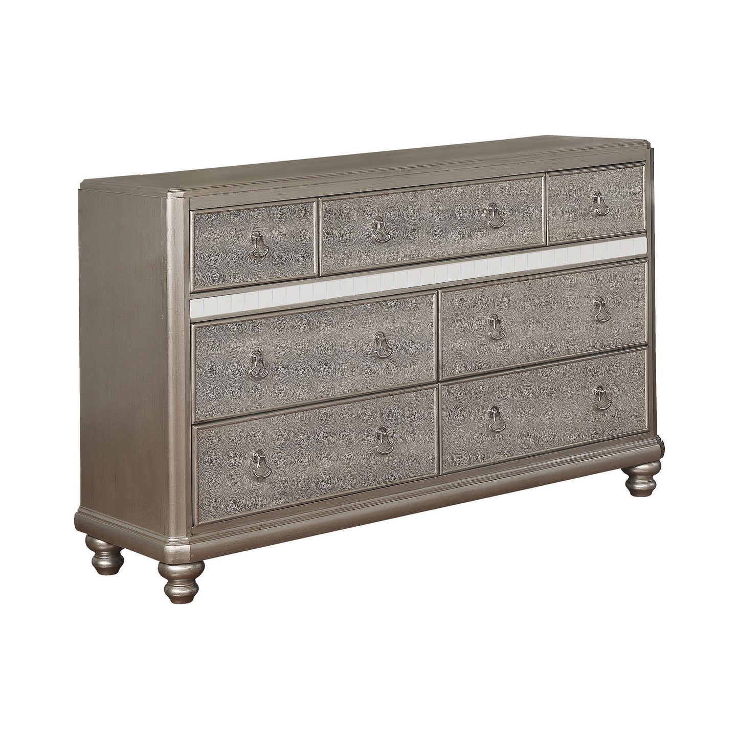 Bling Game Storage Bedroom Set Metallic Platinum - 204180