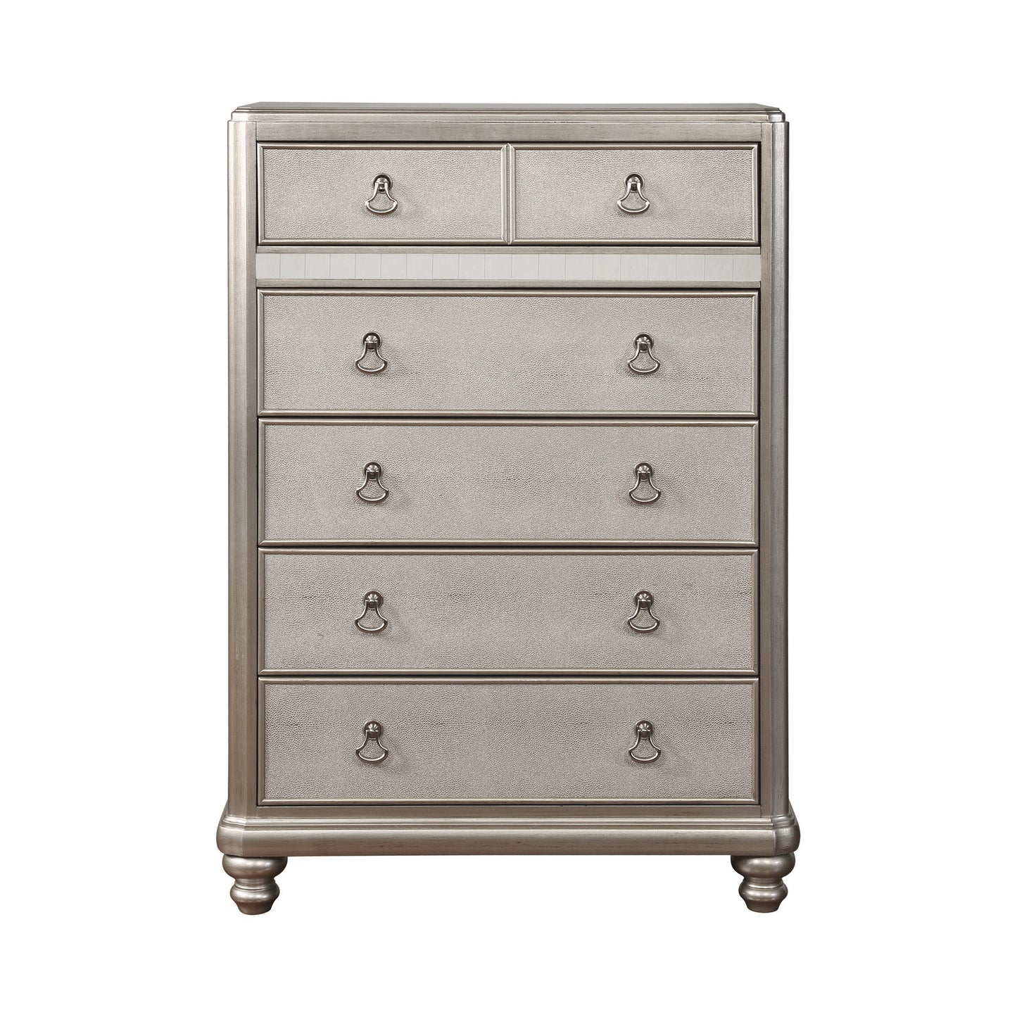 Bling Game Storage Bedroom Set Metallic Platinum - 204180