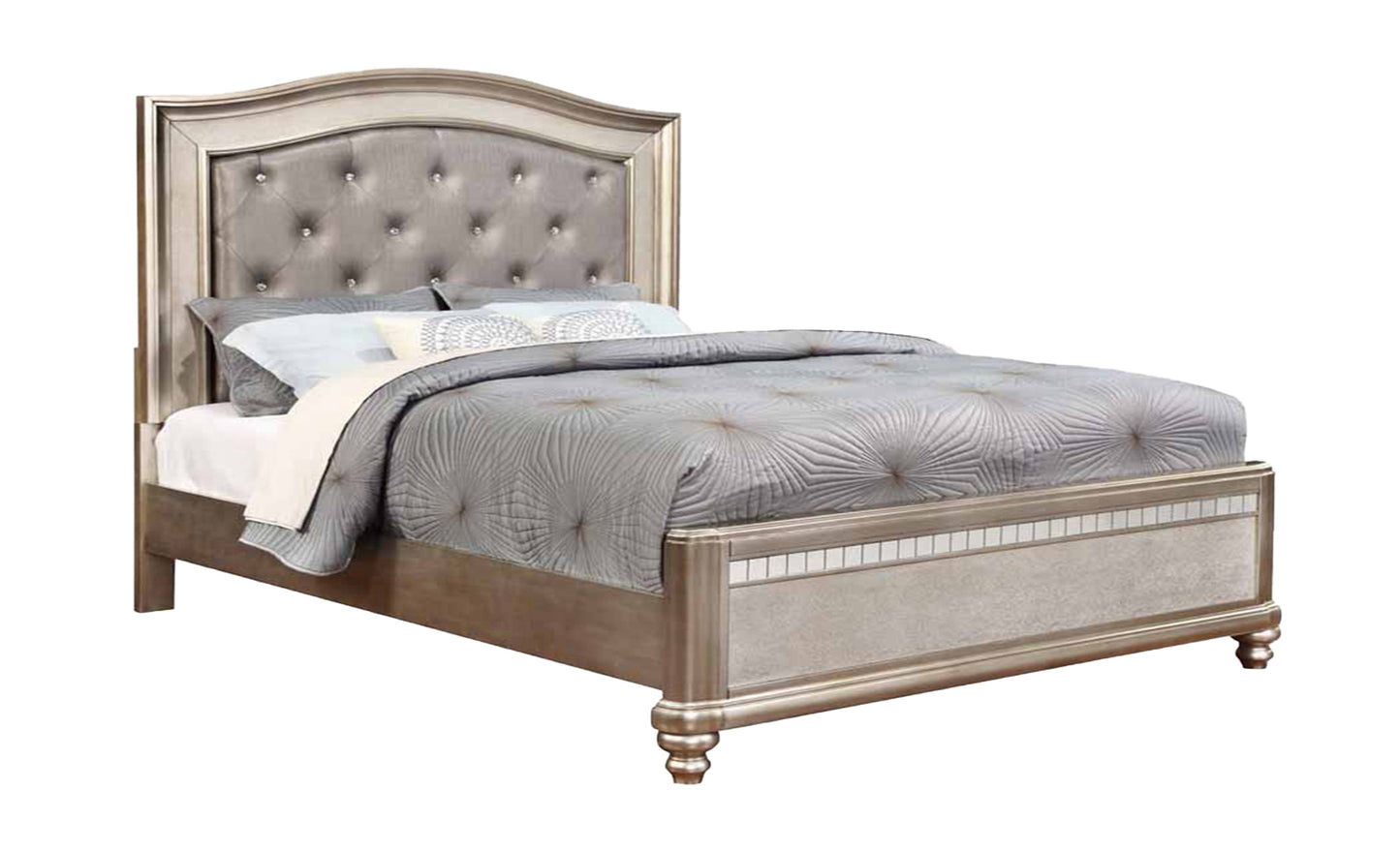 Bling Game Bedroom Set Metallic Platinum - 204181